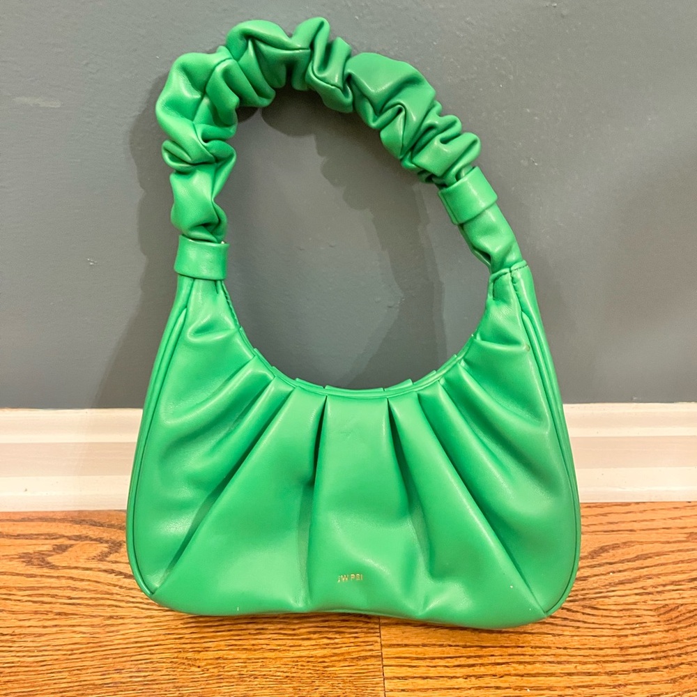 JW PEI Ruched Hobo Bag in Grass Green